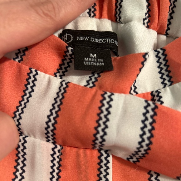 NWT Straight Leg Stripe Pants with Side Tie and Pockets, Women’s Medium - Picture 3 of 9